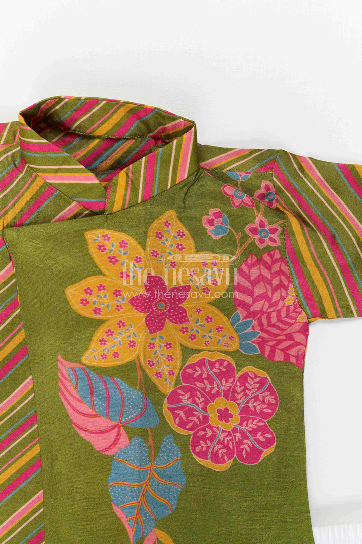 The Nesavu Boys Dothi Set Baby Boy Dhoti Set for Festive Occasions and Traditional Outings Nesavu Nesavu Baby Boy Dhoti Set For Festive Occasions With Digital Print Top And Comfortable Traditional Wear