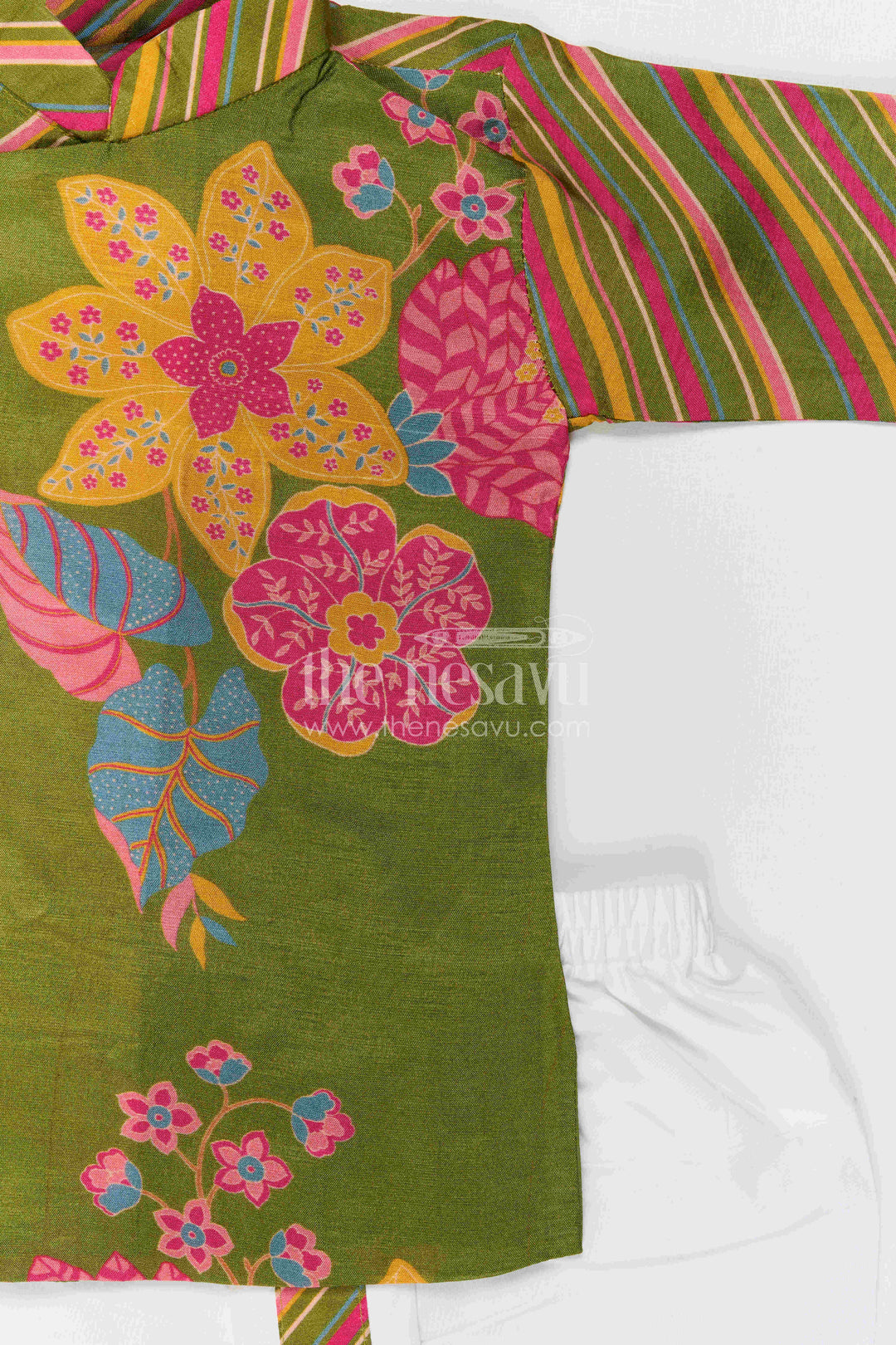The Nesavu Boys Dothi Set Baby Boy Dhoti Set for Festive Occasions and Traditional Outings Nesavu Nesavu Baby Boy Dhoti Set For Festive Occasions With Digital Print Top And Comfortable Traditional Wear