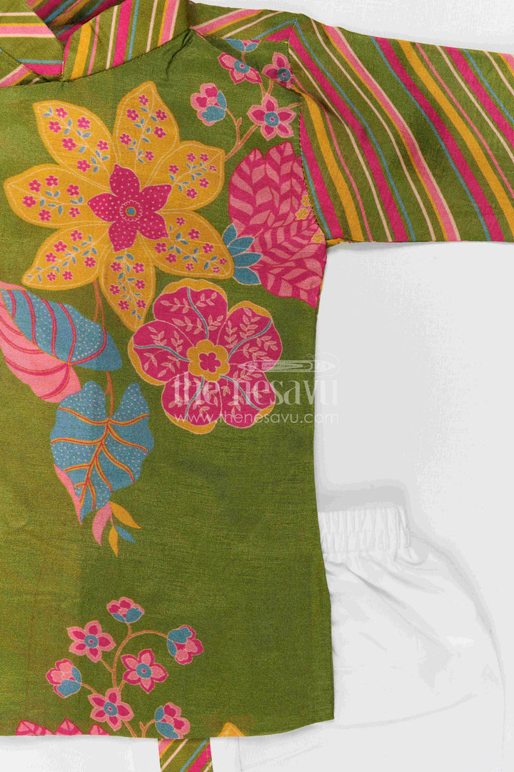 The Nesavu Boys Dothi Set Baby Boy Dhoti Set for Festive Occasions and Traditional Outings Nesavu Nesavu Baby Boy Dhoti Set For Festive Occasions With Digital Print Top And Comfortable Traditional Wear