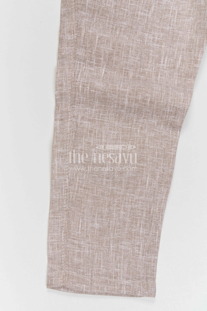 The Nesavu Boys Casual Set Baby Boy Outfit for Weddings and Formal Celebrations Nesavu Nesavu Baby Boy Formal Outfit For Weddings With Cotton Shirt Striped Jacket And Pant Set