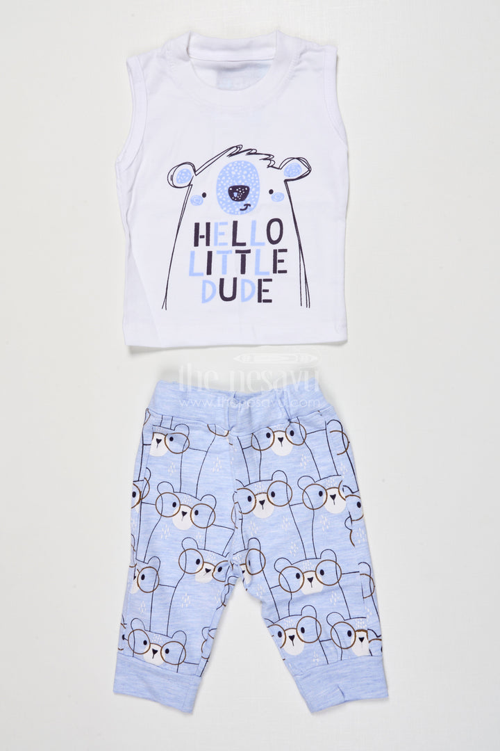 The Nesavu Boys Casual Set Baby Boy Printed Cotton Co-ord Set for Casual Daywear Nesavu Nesavu baby boy cotton co-ord set digital print everyday play comfort