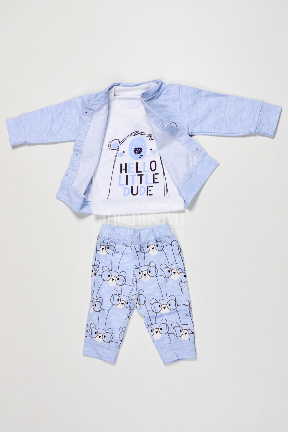 The Nesavu Boys Casual Set Baby Boy Printed Cotton Co-ord Set for Casual Daywear Nesavu Nesavu baby boy cotton co-ord set digital print everyday play comfort