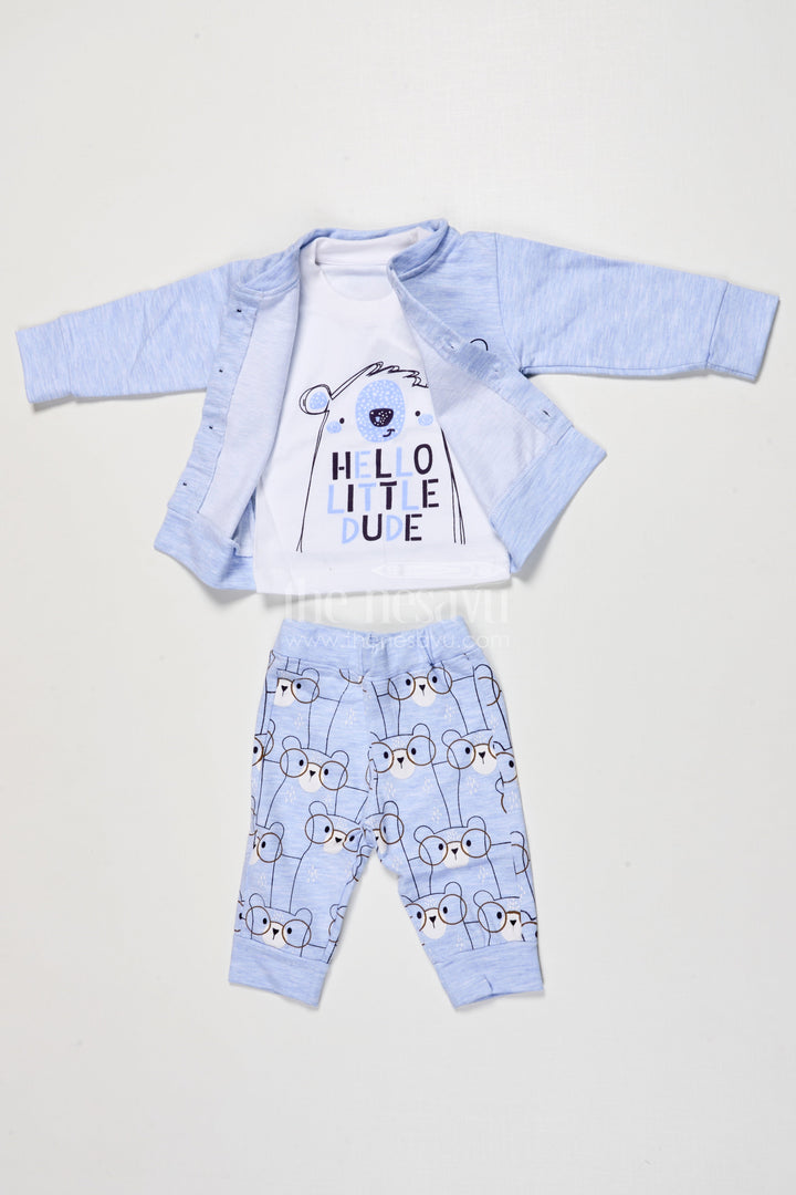 The Nesavu Boys Casual Set Baby Boy Printed Cotton Co-ord Set for Casual Daywear Nesavu Nesavu baby boy cotton co-ord set digital print everyday play comfort