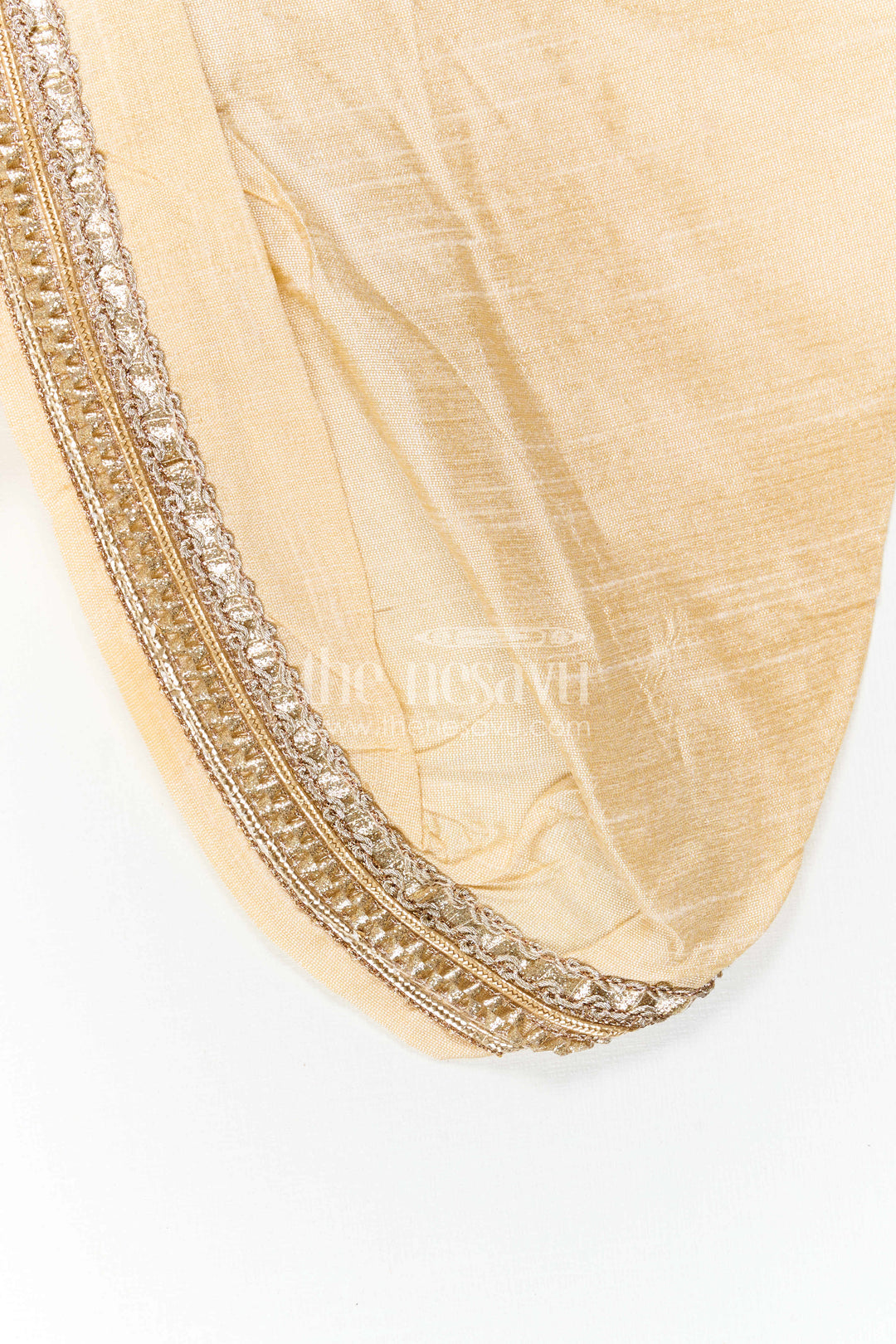 The Nesavu Boys Sherwani Baby Boy Sherwani Set for Festive Weddings and Traditional Celebrations Nesavu Nesavu Baby Boy Sherwani Set With Jacquard Floral Print For Weddings And Festive Celebrations