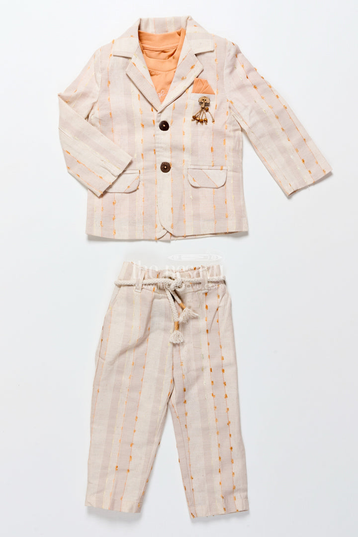 The Nesavu Boys Blazer Set Baby Boys Embroidered Blazer Set for Weddings and Stage Functions Nesavu Nesavu baby boys embroidered blazer set weddings parties traditional celebrations
