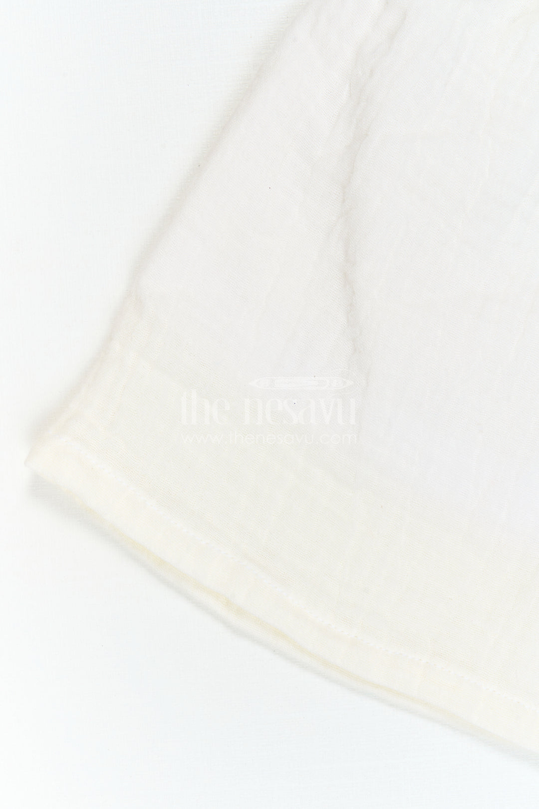 The Nesavu Baby Cotton Frocks Baby Cotton Frock for First Birthday Photoshoot Nesavu Nesavu Baby Cotton Frock For First Birthday Photoshoot With Floral Thread Embroidery And Ruffles