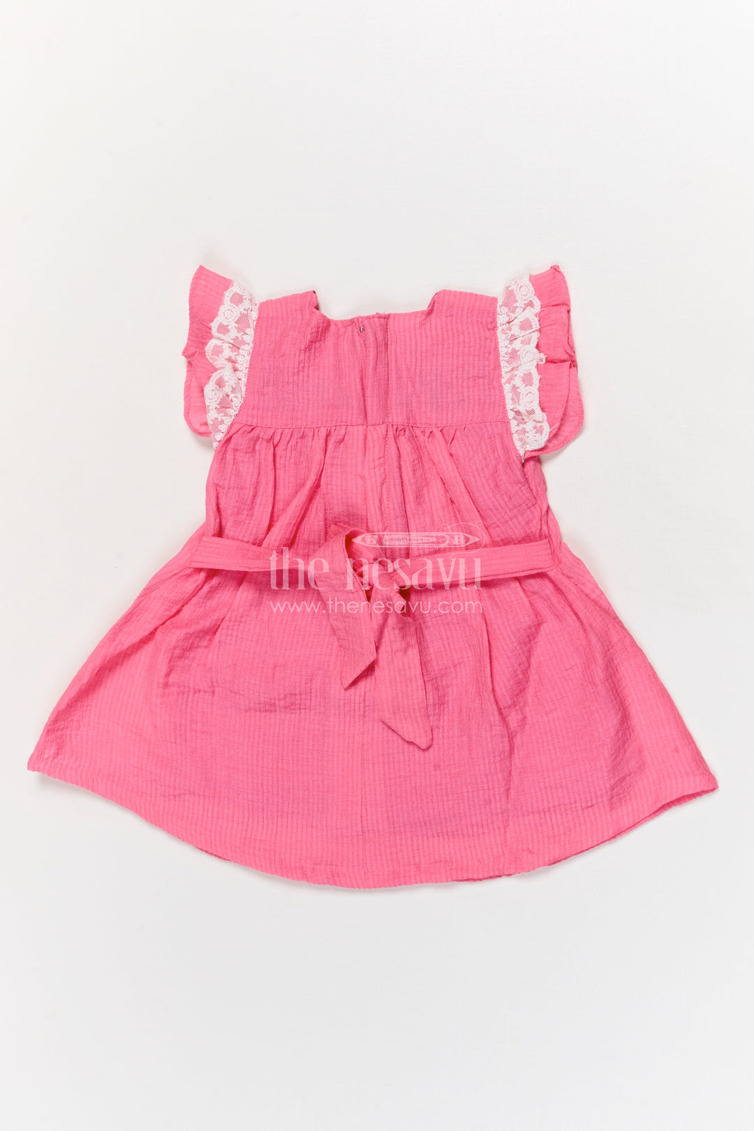 The Nesavu Baby Cotton Frocks Baby Cotton Frock with Embroidery for Daily Wear and Outings Nesavu Nesavu baby cotton frock with embroidery and lace sleeves for everyday comfort and play