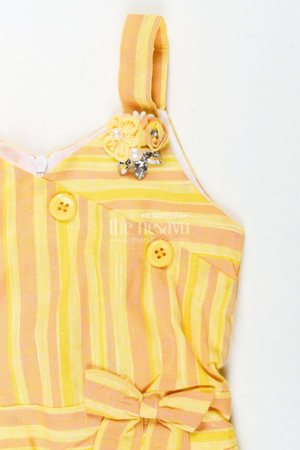 The Nesavu Baby dungaree outfit for summer travel and playtime Nesavu Nesavu baby dungaree outfit cap summer outings travel-ready comfort