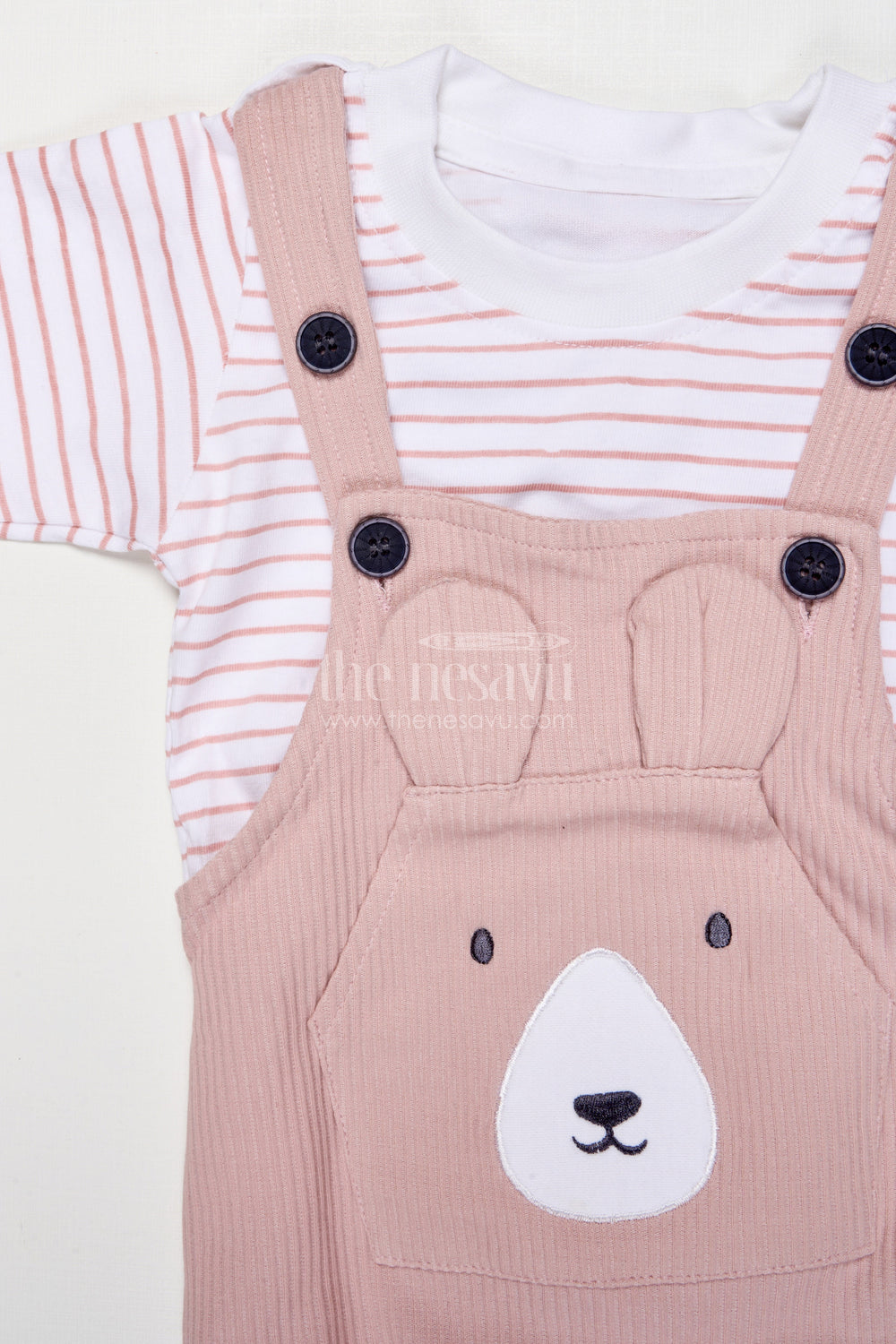 The Nesavu Baby Dungarees Baby Dungaree Set for Casual Outings and Everyday Comfort Nesavu Nesavu cotton baby dungaree set full-sleeve top daily wear playful moments