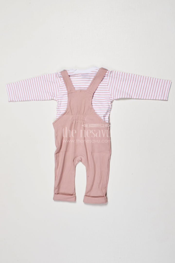 The Nesavu Baby Dungarees Baby Dungaree Set for Casual Outings and Everyday Comfort Nesavu Nesavu cotton baby dungaree set full-sleeve top daily wear playful moments