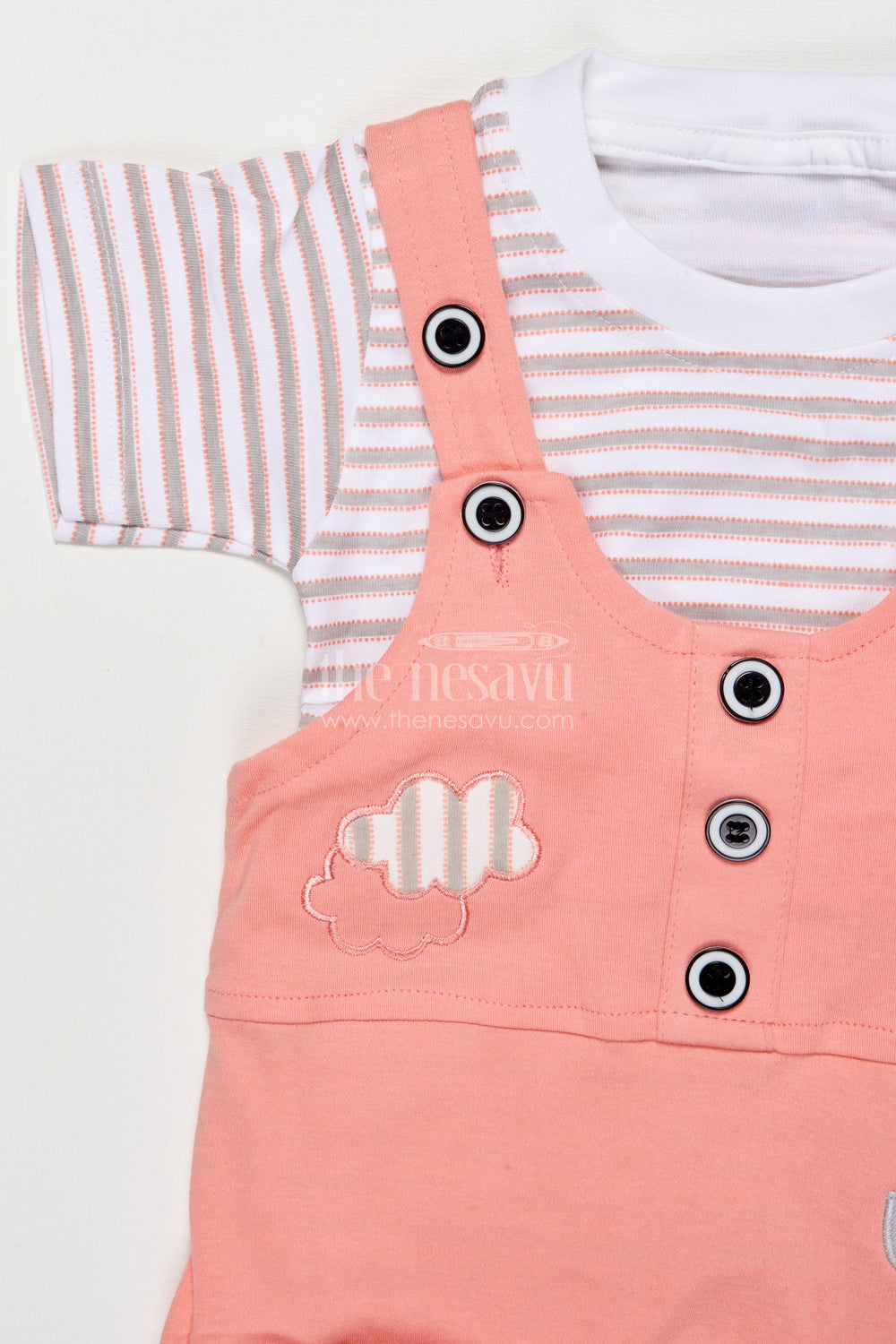 The Nesavu Baby Dungarees Baby Dungaree Set with Embroidery for Casual Wear and Playtime Nesavu Nesavu baby dungaree set embroidered detailing playful comfort everyday wear