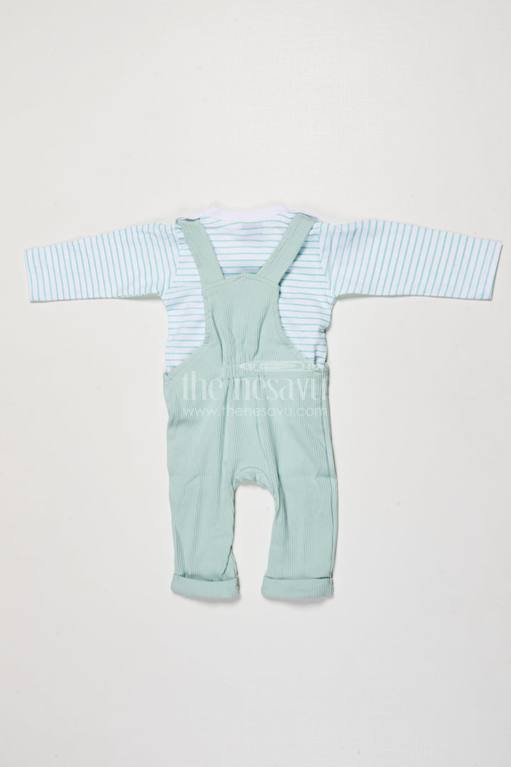 The Nesavu Baby Dungarees Baby Dungaree Set with Embroidery for Comfortable Everyday Play Nesavu Nesavu cotton baby dungaree set animal embroidery play daily comfort