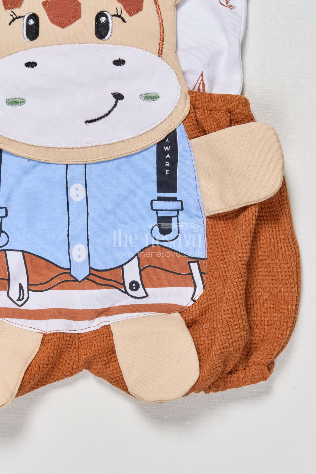 The Nesavu Baby Dungarees Baby Dungaree Set with Printed Tee for Playful Everyday Moments Nesavu Nesavu baby cotton dungaree set printed top everyday play toddler comfort