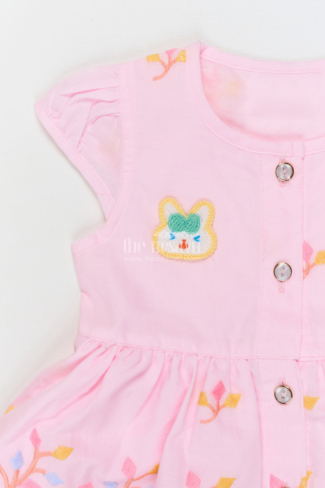 The Nesavu Baby Frocks Baby Frock for First Birthday and Festive Family Gatherings Nesavu Nesavu baby frock with thread embroidery for birthdays and festive occasions