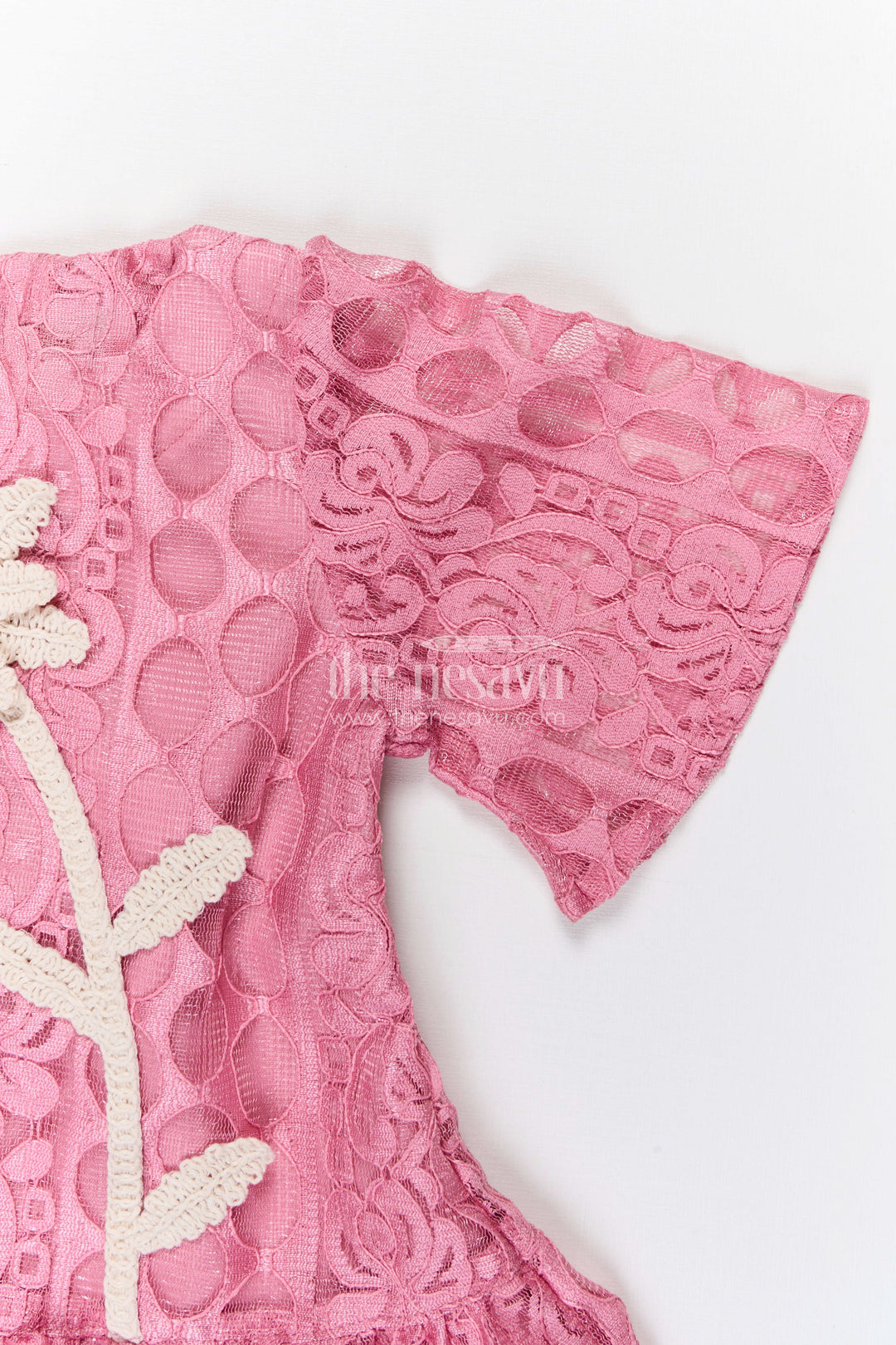 The Nesavu Baby Frocks Baby Frock for First Birthday and Special Occasions Nesavu Nesavu baby net embroidery frock for first birthday and special occasions