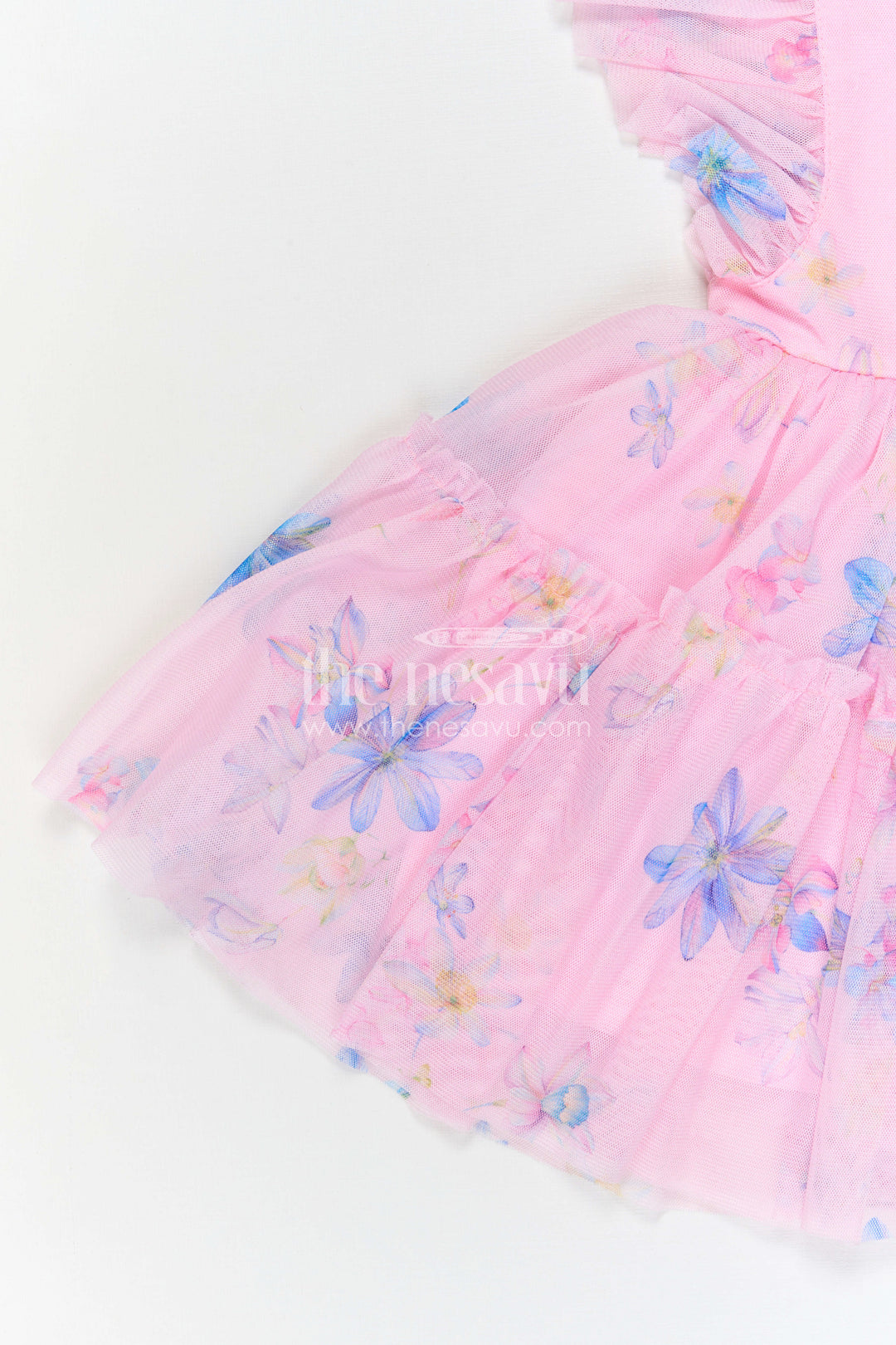 The Nesavu Baby Frocks Baby Girl Birthday Frock for Celebrations and Cake Smash Photos Nesavu Nesavu Baby Girl Birthday Frock For Celebrations And Baby Photoshoots With Soft Net Digital Print Design
