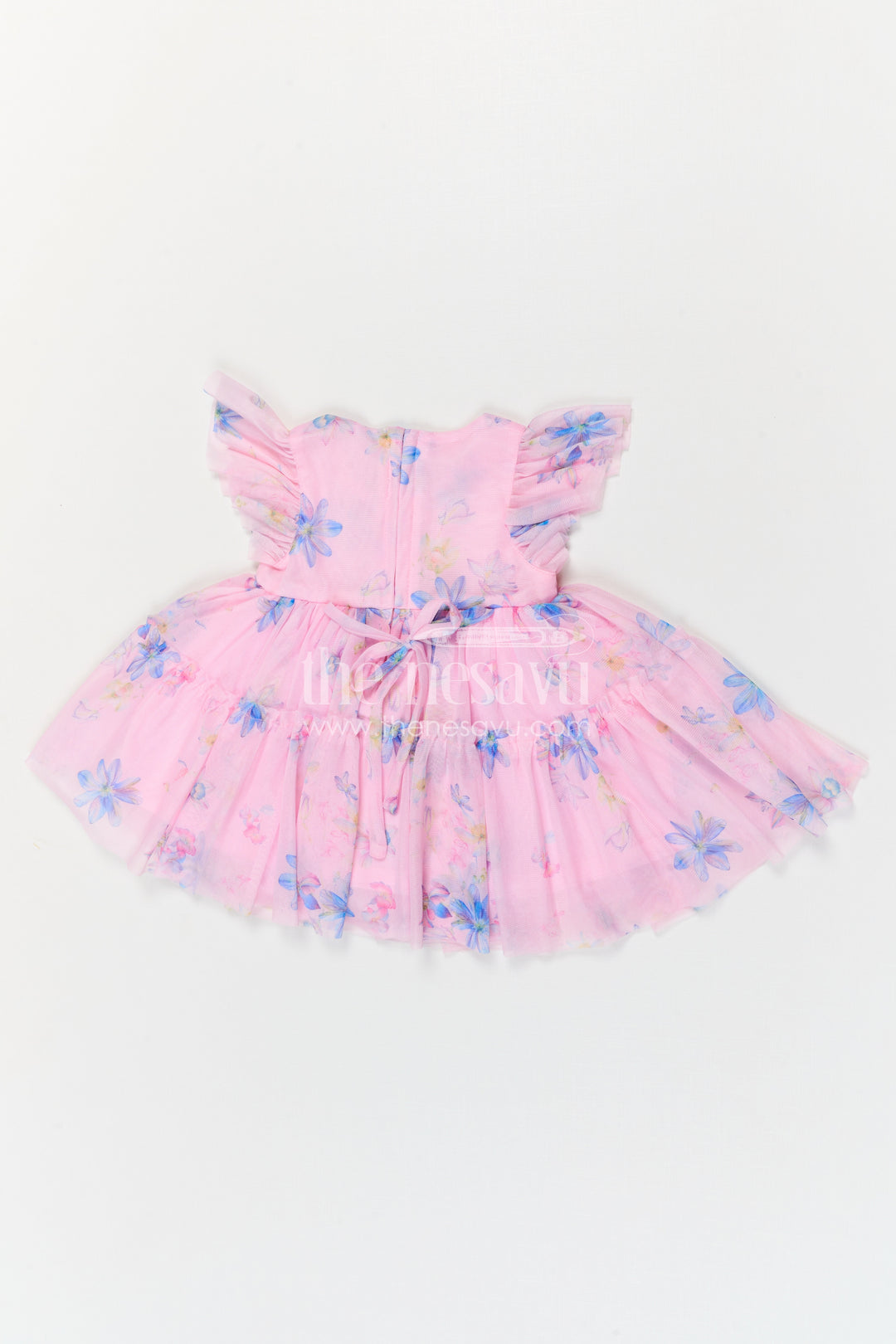 The Nesavu Baby Frocks Baby Girl Birthday Frock for Celebrations and Cake Smash Photos Nesavu Nesavu Baby Girl Birthday Frock For Celebrations And Baby Photoshoots With Soft Net Digital Print Design