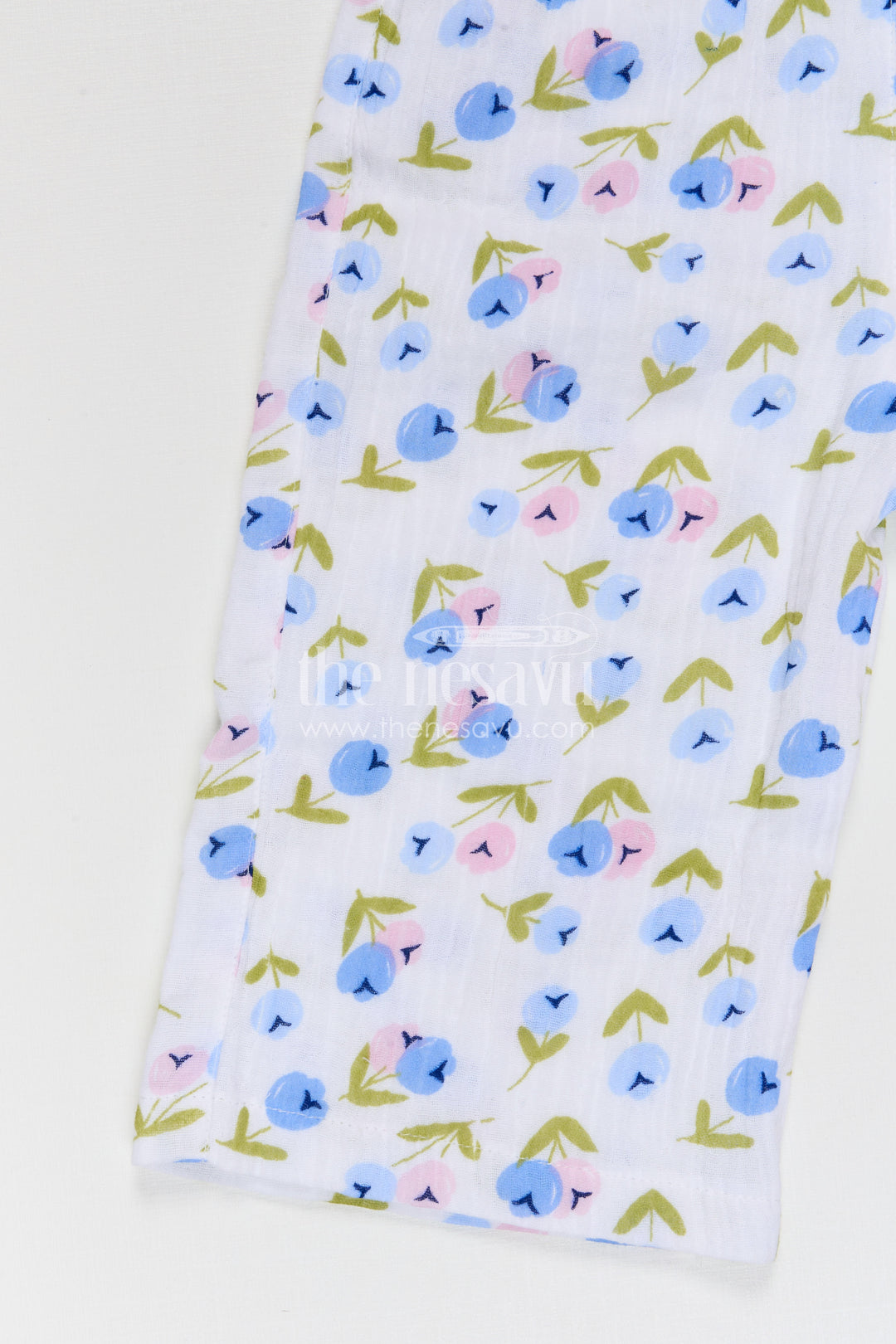 The Nesavu Girls Casual Set Baby Girl Casual Set for Summer Outings and Playtime Comfort Nesavu Nesavu Baby Girl Muslin Cotton Casual Set For Summer Outings With Digital Print And Tie Up Shoulder Design