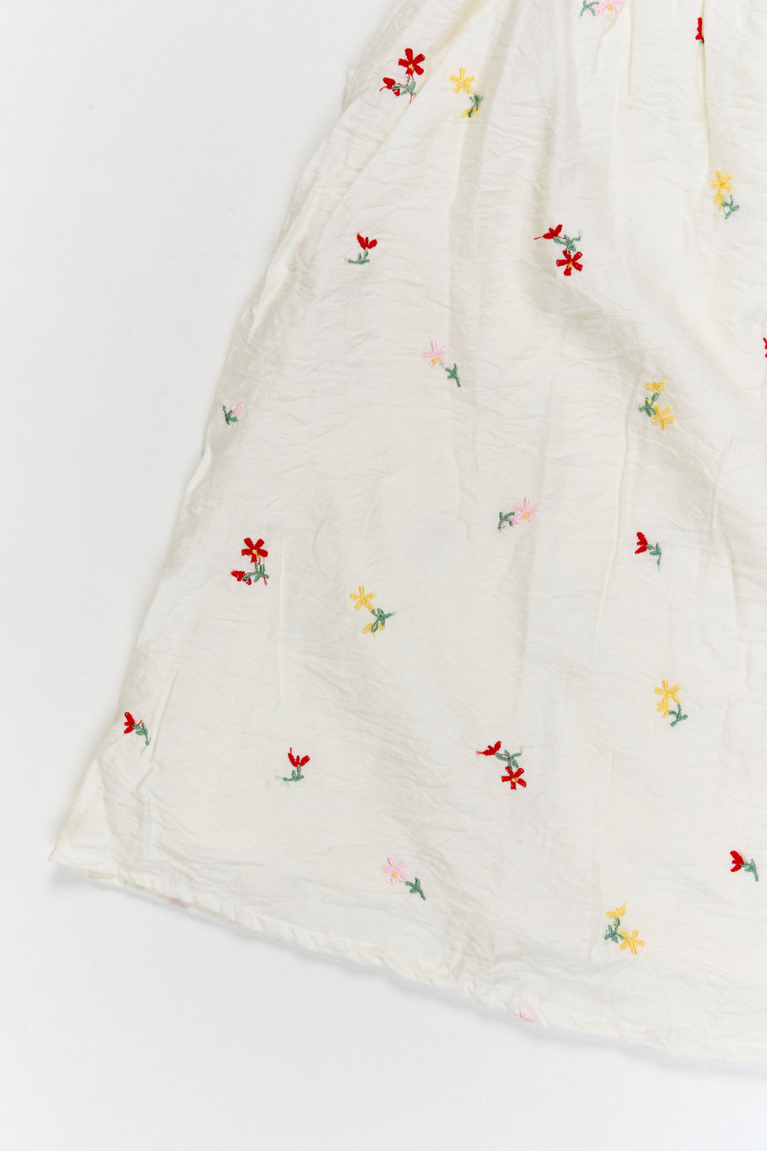 The Nesavu Girls Chanderi Frock Baby Girl Chanderi Frock with Floral Thread Embroidery for Day Events Nesavu Nesavu baby girl chanderi frock with floral embroidery for daytime events and family functions