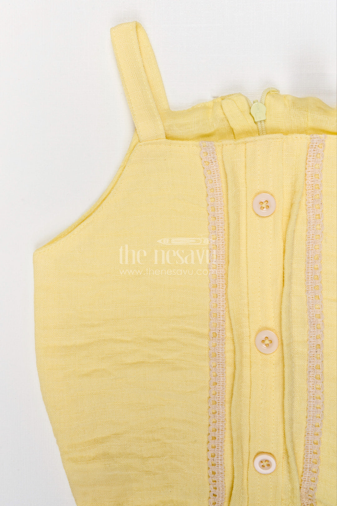 The Nesavu Girls Co-Ord Sets Baby Girl Co Ord Set for Playdates and Casual Day Outings Nesavu Nesavu baby girl co ord set for toddler playdates and summer outings with lace embroidery jacket in crepe cotton
