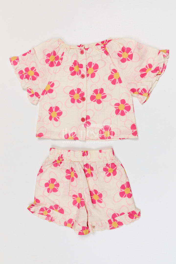 The Nesavu Girls Co-Ord Sets Baby Girl Co Ord Set for Summer Outings and Playtime Nesavu Nesavu baby girl cotton co ord set for toddler summer outings and playtime with digital print design