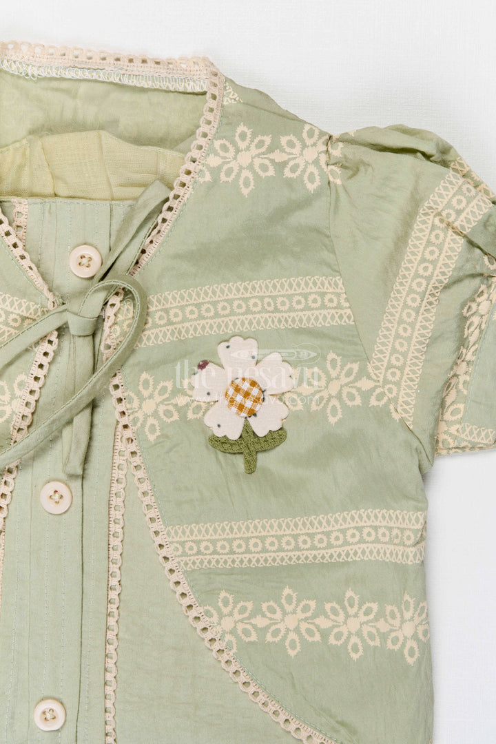 The Nesavu Girls Co-Ord Sets Baby Girl Co Ord Set for Summer Outings and Toddler Playtime Nesavu Nesavu baby girl co ord set for toddler summer outings and playdates in breathable crepe cotton designer print