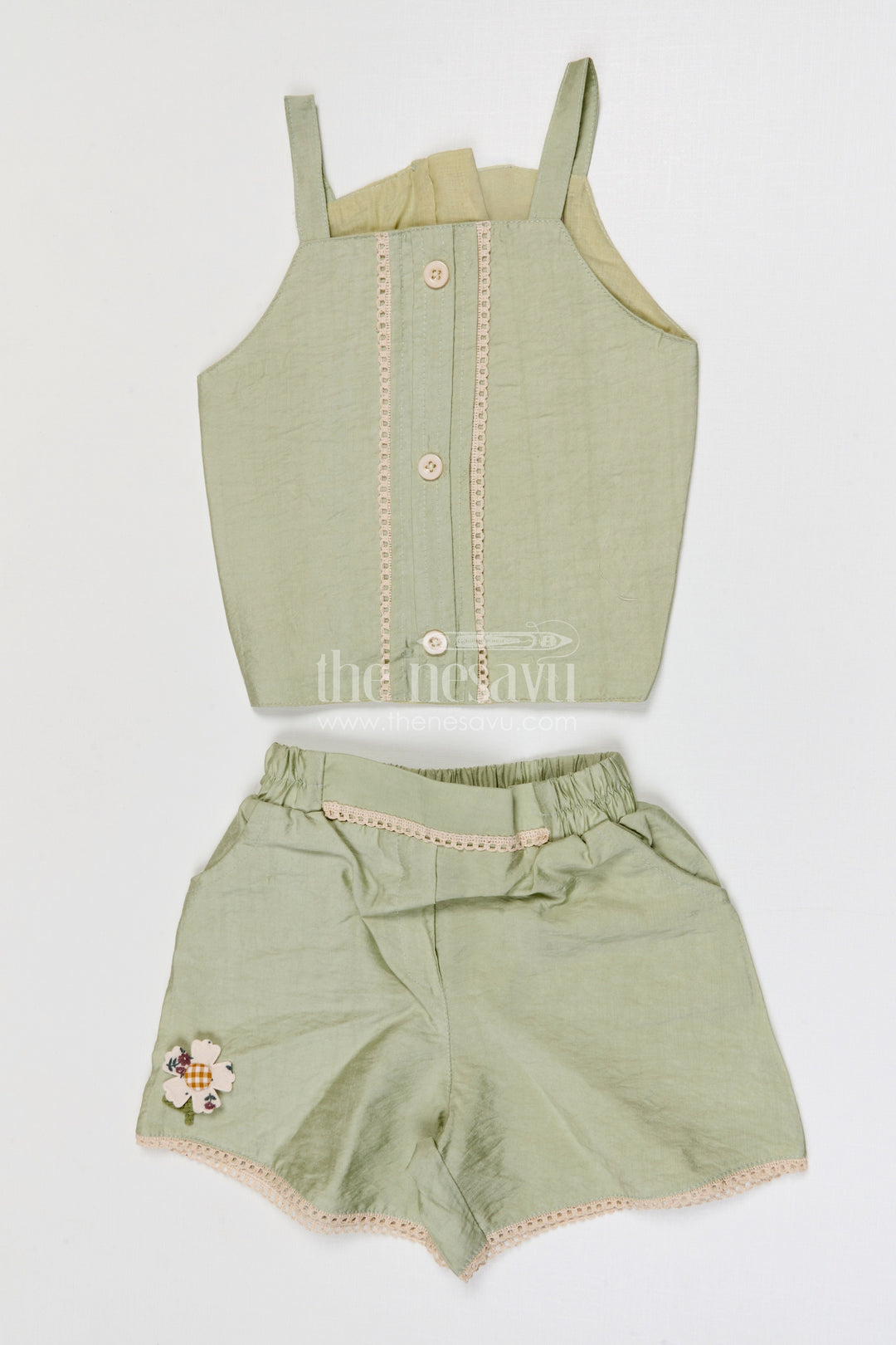 The Nesavu Girls Co-Ord Sets Baby Girl Co Ord Set for Summer Outings and Toddler Playtime Nesavu Nesavu baby girl co ord set for toddler summer outings and playdates in breathable crepe cotton designer print