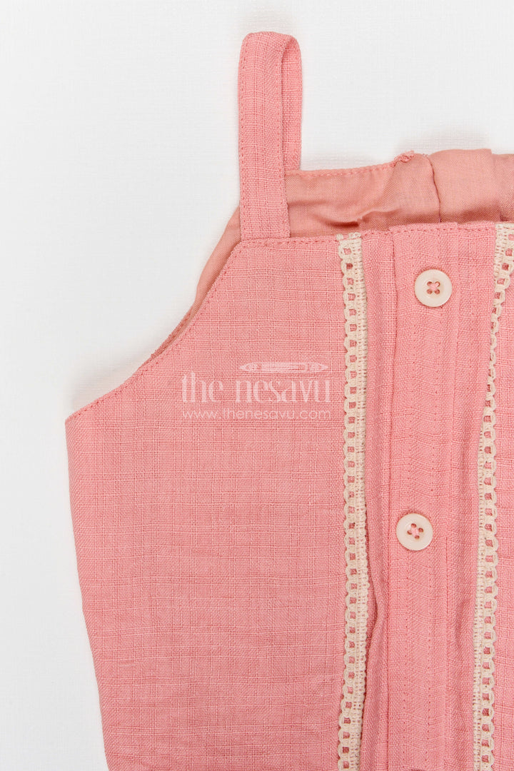 The Nesavu Girls Co-Ord Sets Baby Girl Co Ord Set for Toddler Outings and Everyday Play Nesavu Nesavu baby girl co ord set for toddler outings and playtime with lace embroidery jacket in breathable crepe cotton