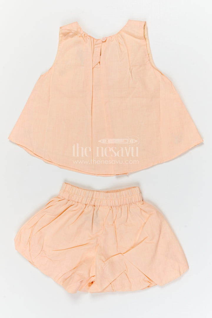 The Nesavu Baby Casual Sets Baby Girl Cotton Co Ord Set for Casual Outings and Playtime Nesavu Nesavu baby girl cotton co ord set for casual outings with thread embroidery breathable comfortable kids wear