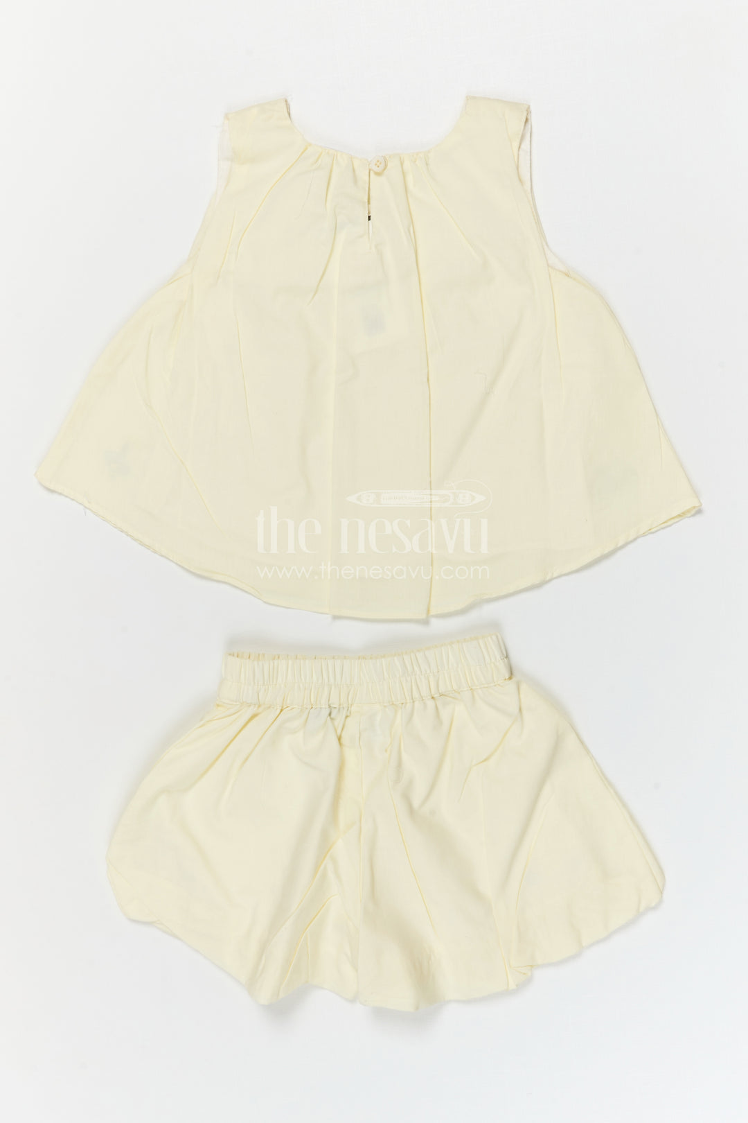The Nesavu Baby Casual Sets Baby Girl Cotton Co Ord Set for Daily Wear and Comfort Nesavu Nesavu baby girl cotton co ord set for daily wear with thread embroidery soft breathable kids outfit