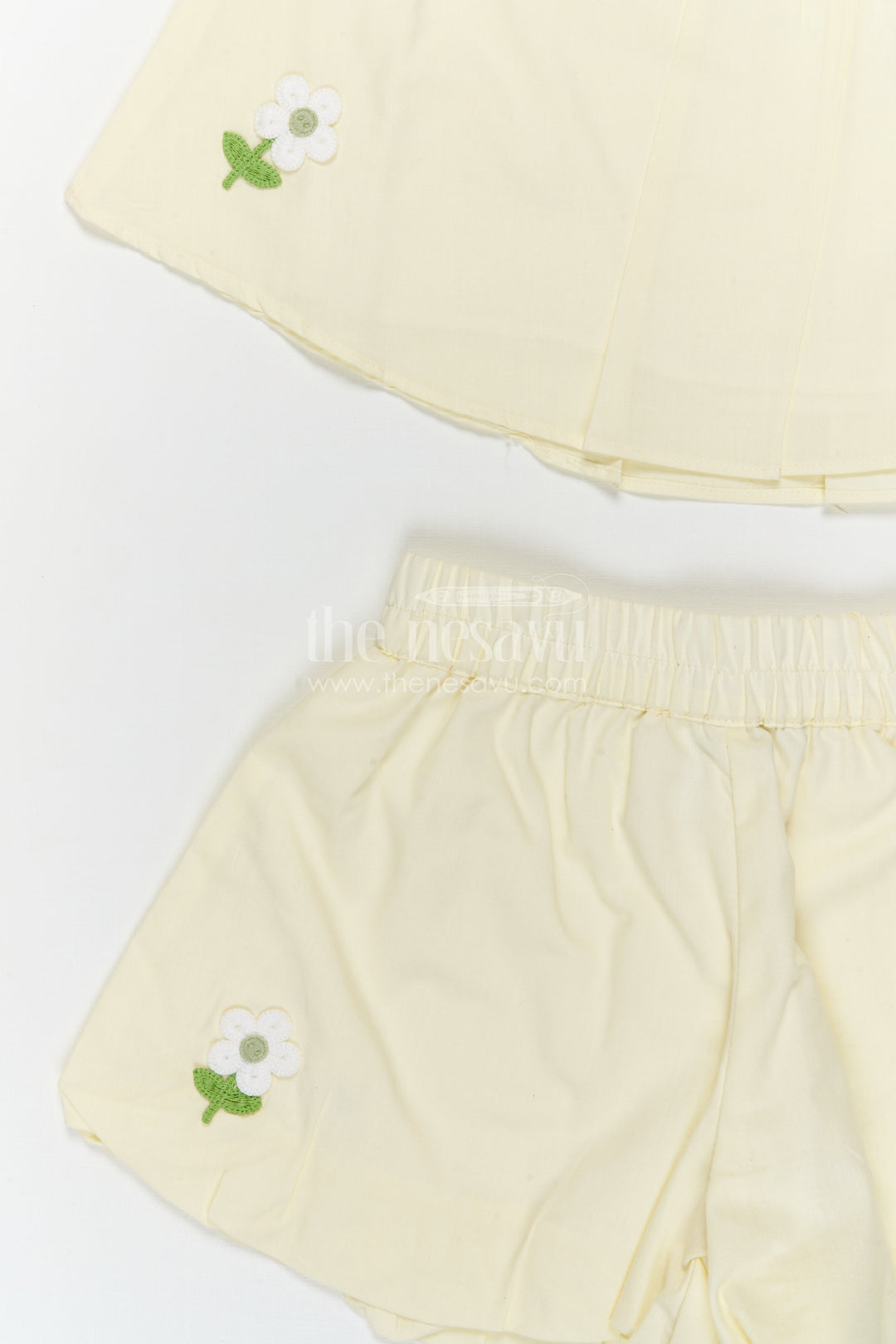 The Nesavu Baby Casual Sets Baby Girl Cotton Co Ord Set for Daily Wear and Comfort Nesavu Nesavu baby girl cotton co ord set for daily wear with thread embroidery soft breathable kids outfit