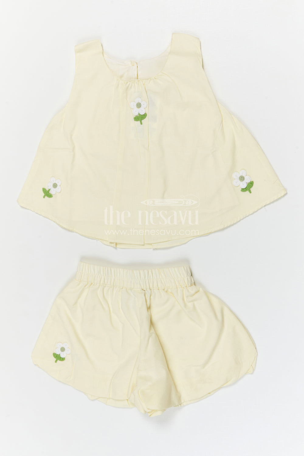 The Nesavu Baby Casual Sets Baby Girl Cotton Co Ord Set for Daily Wear and Comfort Nesavu Nesavu baby girl cotton co ord set for daily wear with thread embroidery soft breathable kids outfit