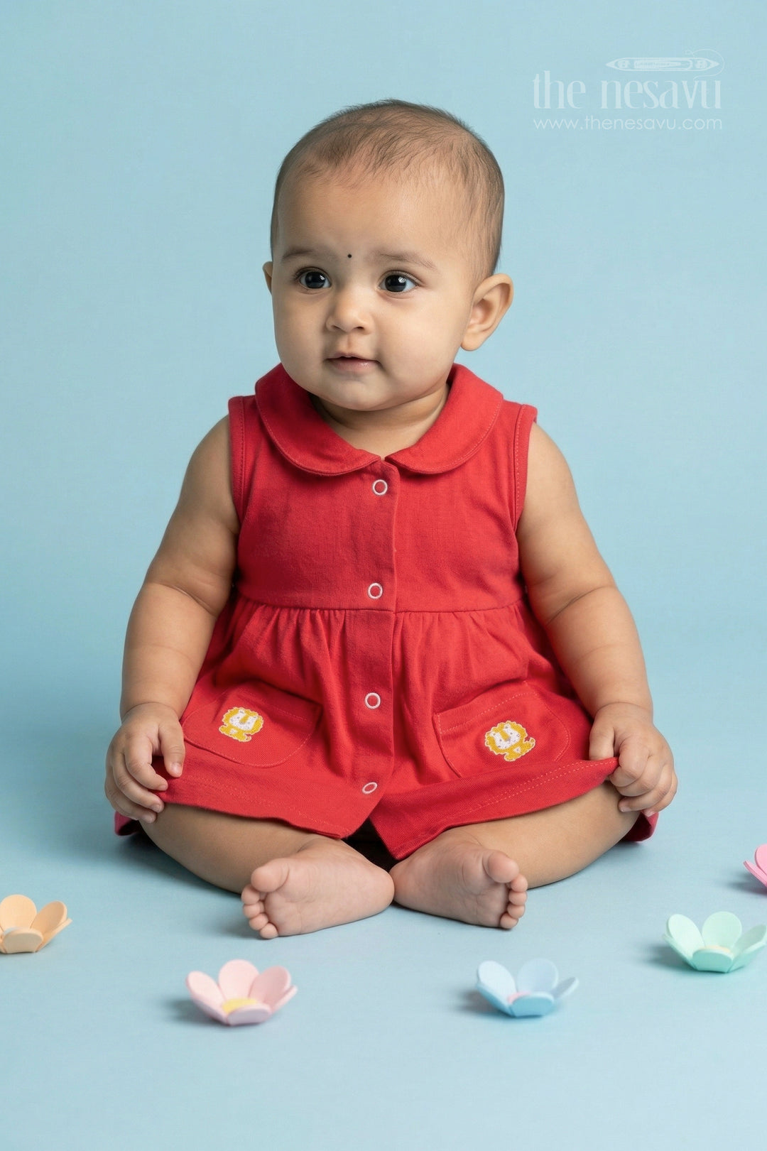 The Nesavu Baby Frocks Baby Girl Cotton Frock for Birthday and Festive Days Nesavu 10 (NB) / Purple / Cotton BFJ938A-10 Nesavu Baby Girl Cotton Jersey Frock For Birthdays Festive Occasions And Special Celebrations