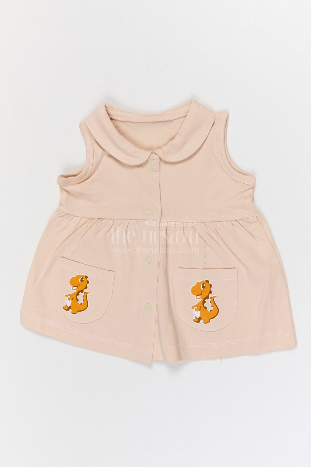 The Nesavu Baby Frocks Baby Girl Cotton Frock for Casual Daily Wear Nesavu 10 (NB) / Purple / Cotton BFJ940A-10 Nesavu Baby Girl Cotton Jersey Frock With Pocket Detail For Casual Daily Comfort