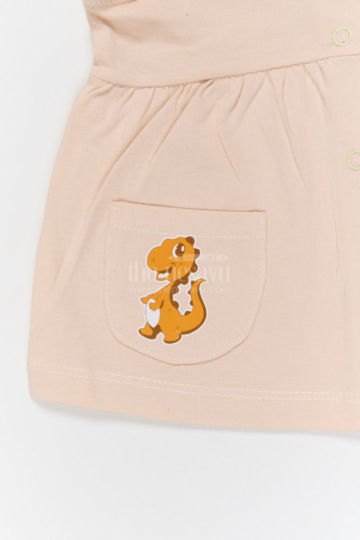 The Nesavu Baby Frocks Baby Girl Cotton Frock for Casual Daily Wear Nesavu Nesavu Baby Girl Cotton Jersey Frock With Pocket Detail For Casual Daily Comfort