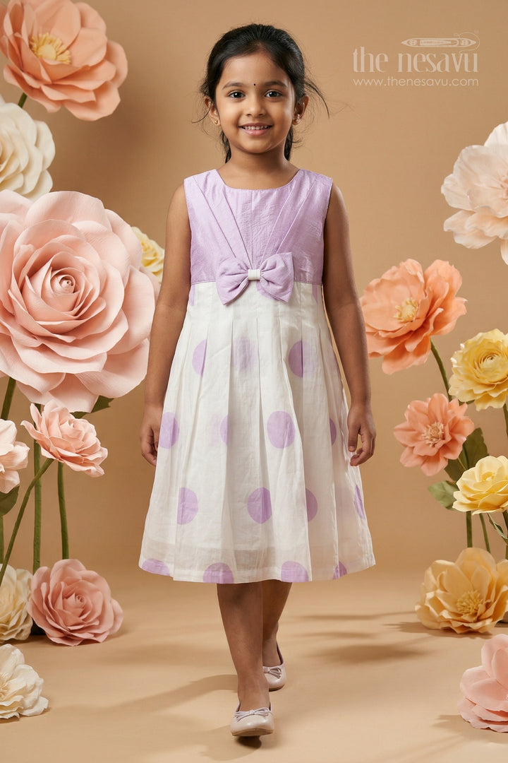 The Nesavu Girls Cotton Frock Baby Girl Cotton Frock for Casual Outings and Daily Wear Nesavu 18 (2Y) / Purple / Cotton GFC2172B-18 Nesavu baby girl cotton frock for casual outings with digital print breathable daily wear outfit