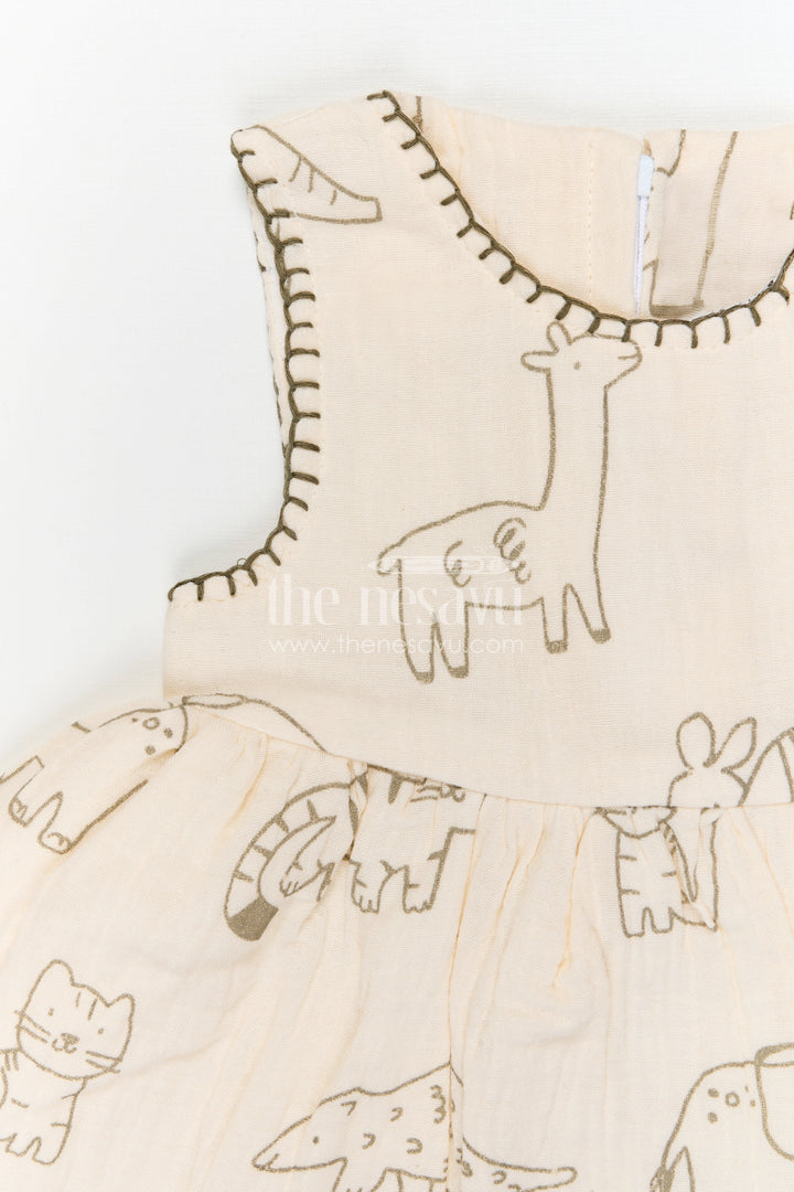 The Nesavu Baby Cotton Frocks Baby Girl Cotton Frock for Casual Outings and Family Gatherings Nesavu Nesavu baby girl muslin cotton frock for casual outings and family gatherings with digital prints