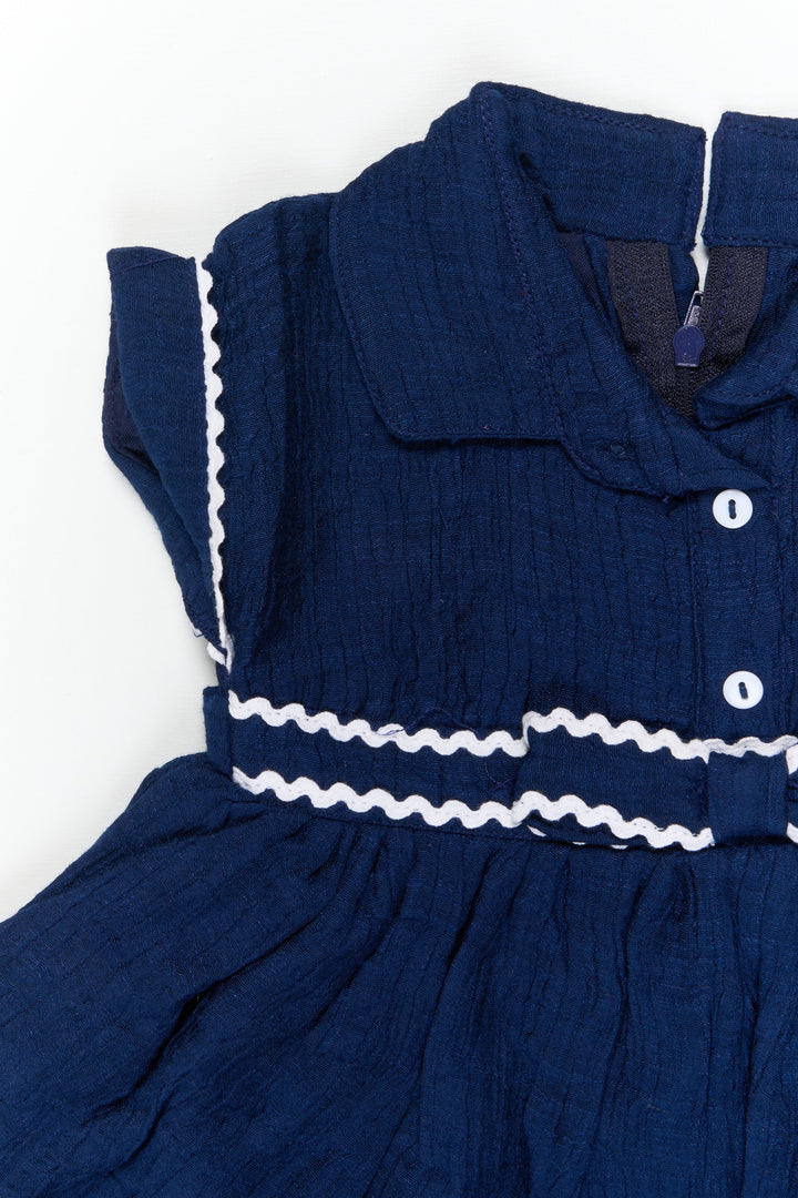 The Nesavu Baby Cotton Frocks Baby Girl Cotton Frock for Casual Outings and Festive Play Nesavu Nesavu baby girl cotton frock in flared silhouette for playtime and casual festive dressing