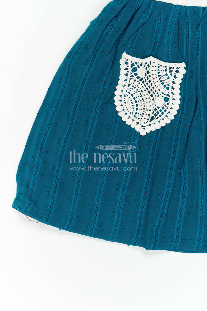 The Nesavu Baby Cotton Frocks Baby Girl Cotton Frock for Casual Party Outings Nesavu Nesavu Baby Girl Cotton Frock For Casual Party Outings With Lace Pocket And Playful Flare