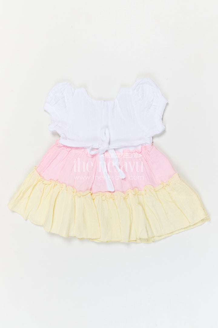 The Nesavu Baby Cotton Frocks Baby Girl Cotton Frock for Everyday Outings and Family Visits Nesavu Nesavu baby girl muslin cotton frock for everyday outings with breathable layered design