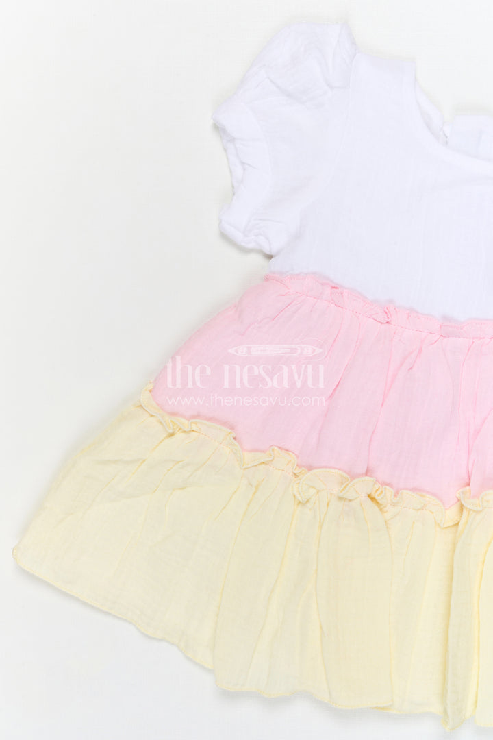 The Nesavu Baby Cotton Frocks Baby Girl Cotton Frock for Everyday Outings and Family Visits Nesavu Nesavu baby girl muslin cotton frock for everyday outings with breathable layered design