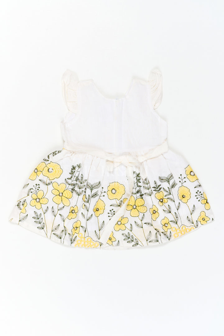 The Nesavu Baby Cotton Frocks Baby Girl Cotton Frock for Family Day Outings Nesavu Nesavu Baby Girl Cotton Frock For Family Day Outings With Thread Embroidery And Soft Flare