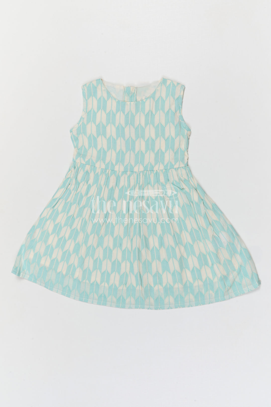 The Nesavu Girls Cotton Frock Baby Girl Cotton Frock for Outings and Casual Celebrations Nesavu Nesavu baby girl cotton frock with thread embroidery and layered design for outings and casual wear