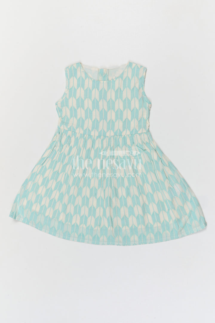 The Nesavu Girls Cotton Frock Baby Girl Cotton Frock for Outings and Casual Celebrations Nesavu Nesavu baby girl cotton frock with thread embroidery and layered design for outings and casual wear