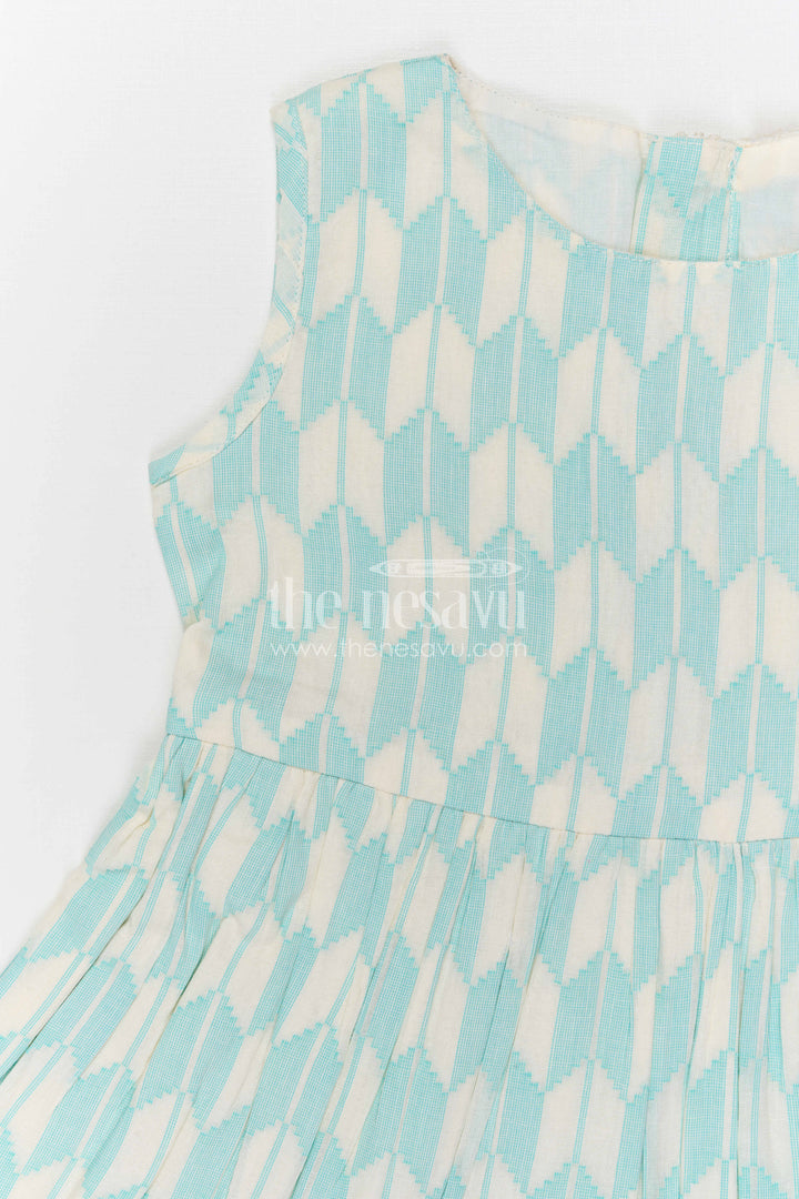 The Nesavu Girls Cotton Frock Baby Girl Cotton Frock for Outings and Casual Celebrations Nesavu Nesavu baby girl cotton frock with thread embroidery and layered design for outings and casual wear