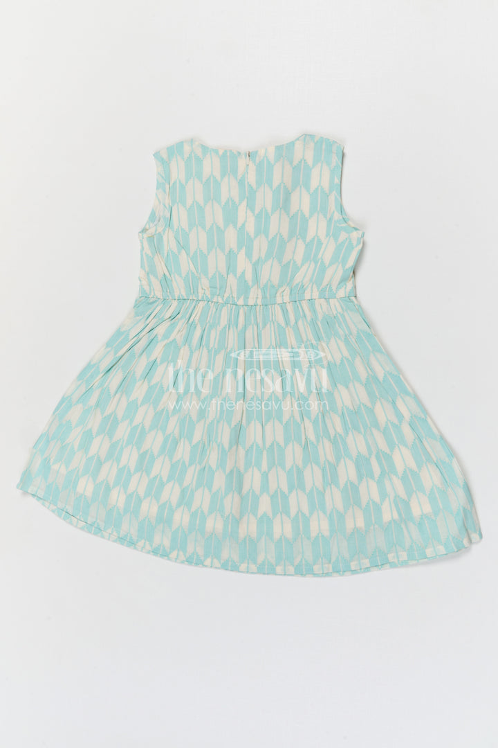 The Nesavu Girls Cotton Frock Baby Girl Cotton Frock for Outings and Casual Celebrations Nesavu Nesavu baby girl cotton frock with thread embroidery and layered design for outings and casual wear