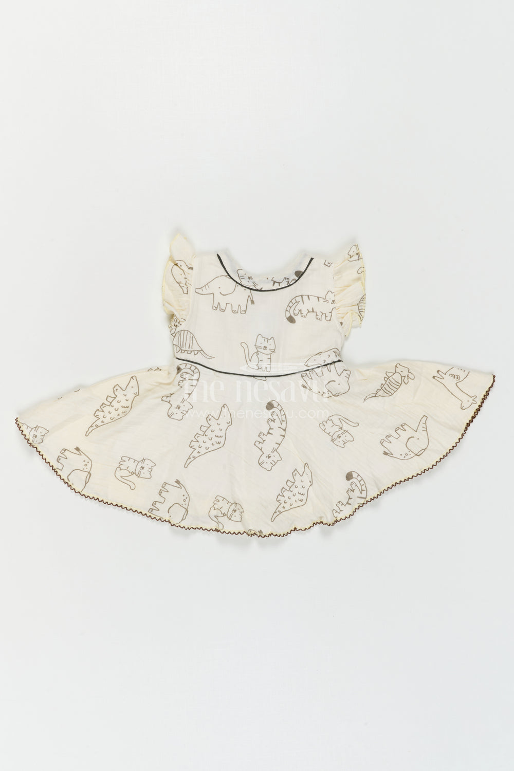 The Nesavu Baby Cotton Frocks Baby Girl Cotton Frock for Outings and Comfortable Daily Wear Nesavu Nesavu Baby Girl Cotton Frock For Outings And Daily Wear With Muslin Digital Print Soft Breathable Design