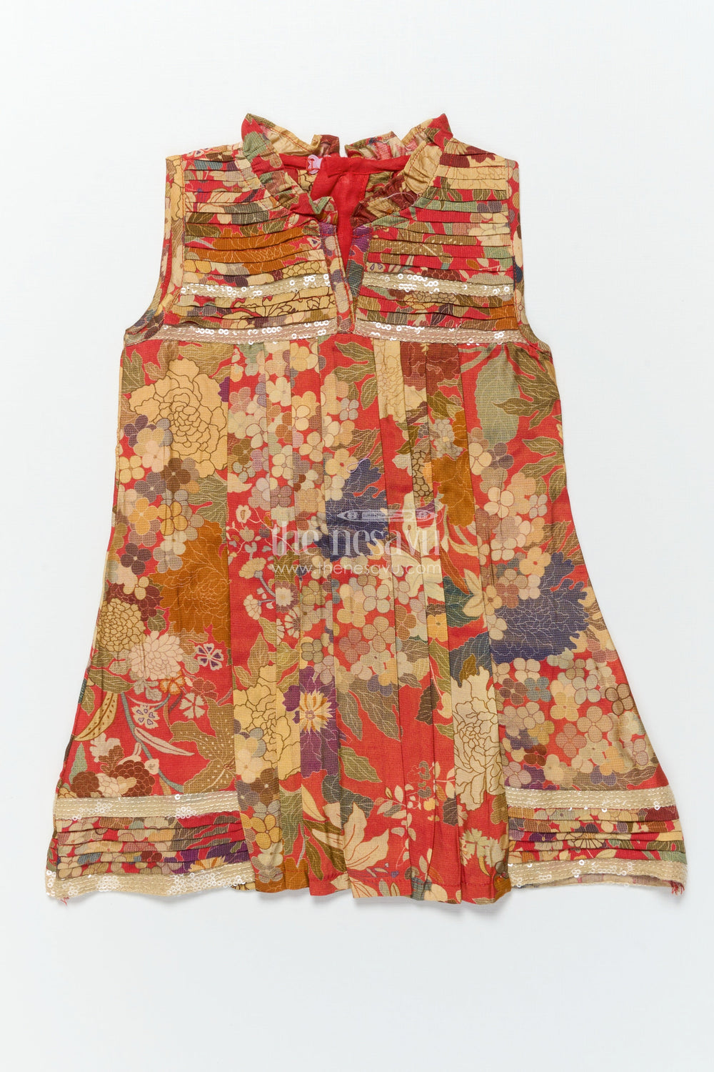 The Nesavu Baby Frocks Baby Girl Cotton Frock for Playdates and Casual Celebrations Nesavu 14 (6M) / Multicolor BFJ812A-14 Nesavu baby girl cotton frock digital print  perfect birthdays playdates festive fun