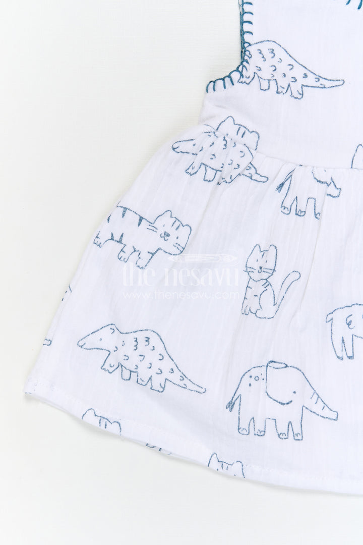 The Nesavu Baby Cotton Frocks Baby Girl Cotton Frock for Summer Outings and Baby Photos Nesavu Nesavu baby girl muslin cotton frock for summer outings and baby photos with digital prints