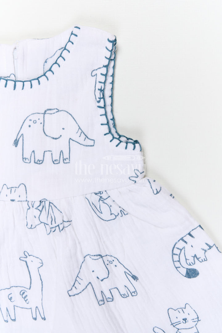 The Nesavu Baby Cotton Frocks Baby Girl Cotton Frock for Summer Outings and Baby Photos Nesavu Nesavu baby girl muslin cotton frock for summer outings and baby photos with digital prints